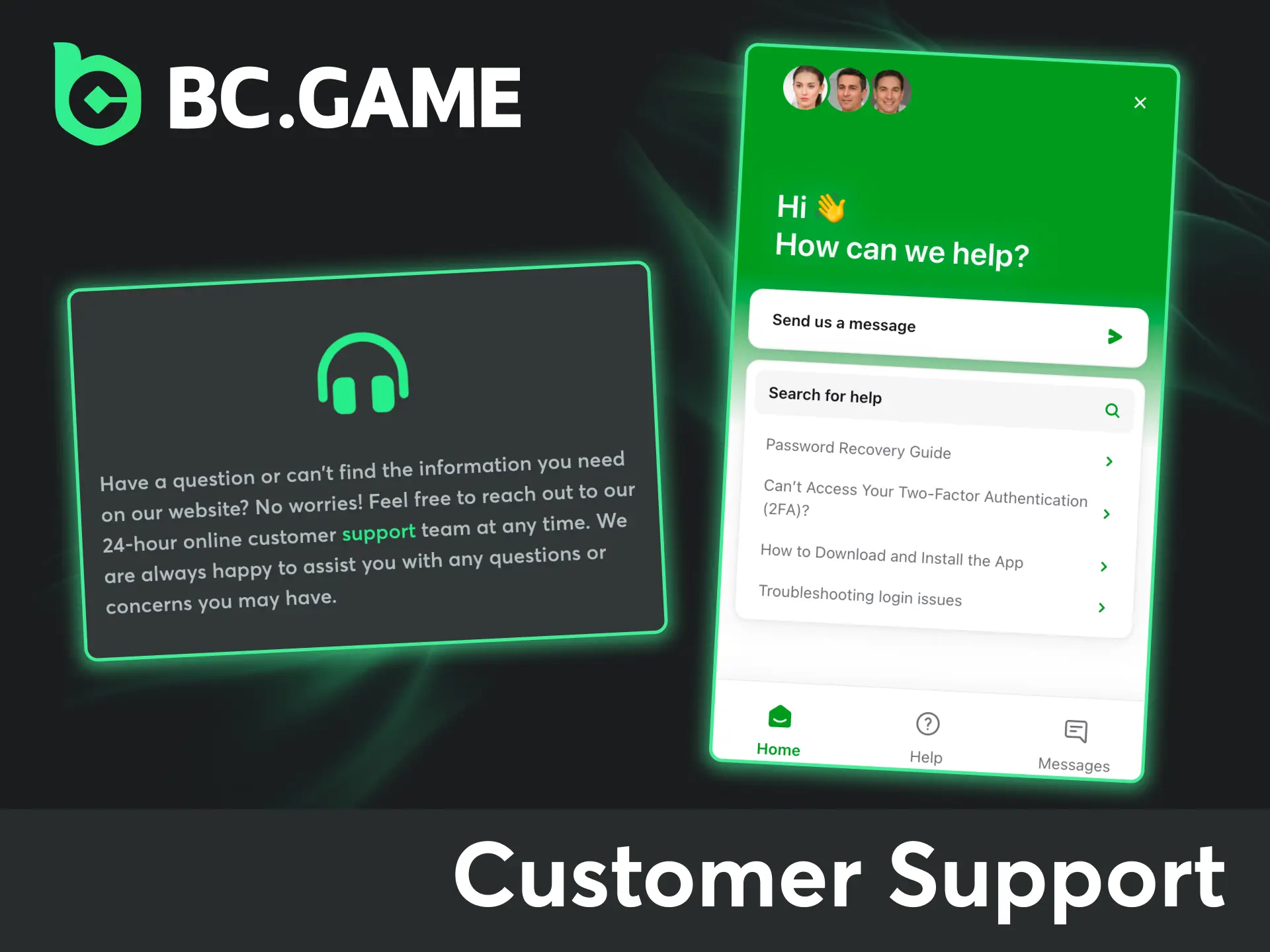 Contact BC Game customer support via live chat, and resolve your questions instantly.